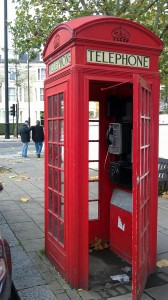 Red telephone box in Sutherland Avenue Shirland Road, London